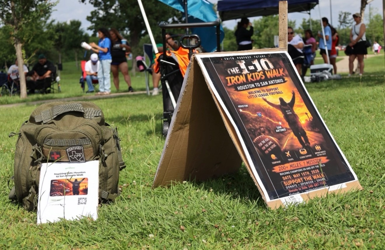 Walk signage and gear at a community event